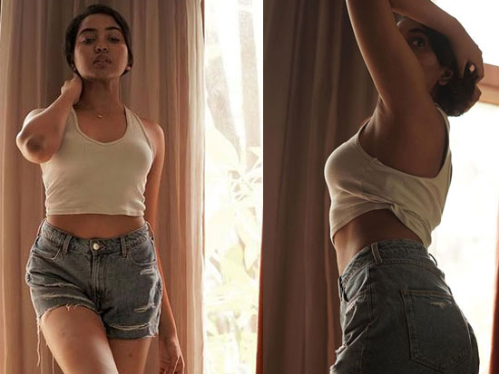 Enticing Pics Of Shivathmika In Tank Top And Jeans